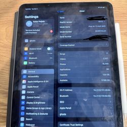 2024 11” iPad Air M2 (128GB) + Apple Pencil Pro + Keyboard Case – Great Condition