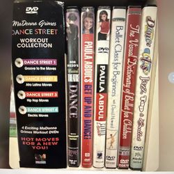 JAZZ, BALLET, MUSICAL THEATRE , TAP AND WORK OUT DVDS