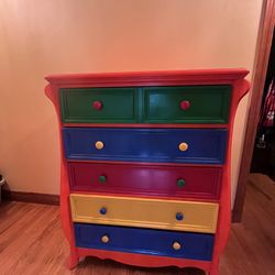 Lego Multicolored Chest In New Condition Solid Wood