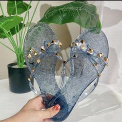 Clear Blue Sandals (different Sizes 