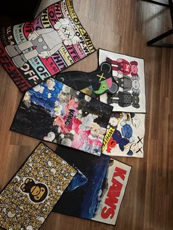Kaws, Supreme, Bape rugs