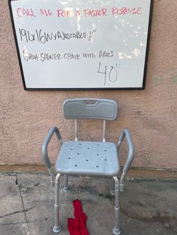 Shower chairs with arms and back support