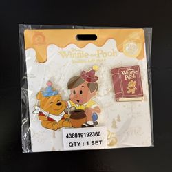 Winnie the Pooh and Christopher Robin Pin Set - Hundred Acre Wood Series - December 