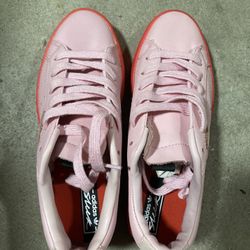 Adidas pink leather casual shoes