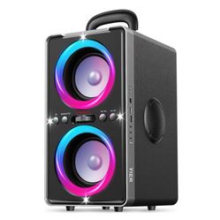 Portable Bluetooth Speaker, 200W (Peak) Loud Sound Stereo with subwoofer, Fast Charging, 20H Playtime, Wireless TWS Speakers with LED Light for Party 