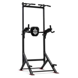 Sportsroyals Power Tower Pull Up Bar Station, 450LBS Stable Pull Up Dip Station for Home Gym Strength Training Equipment