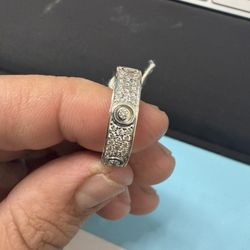 18k Cartier Style Ring Eternity Solid