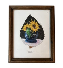 Vintage Hand Painted Leaf By Balam Original done in 1999 
