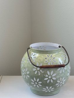 Anthropologie Ceramic Lantern / Candle Holder