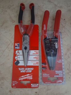 Milwaukee wire strippers and long nose pliers