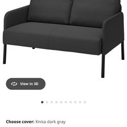 Glostad Ikea Gray Loveseat