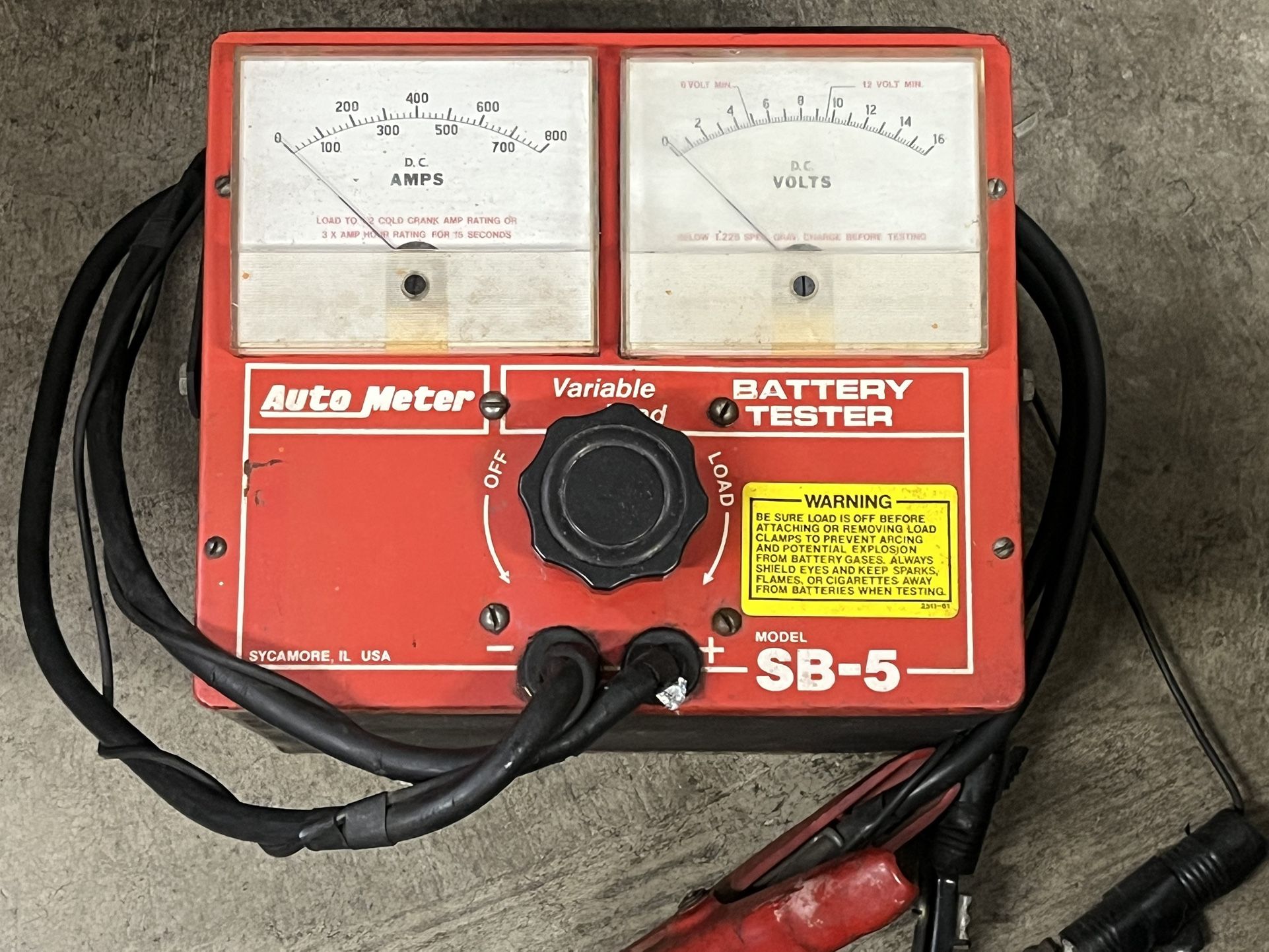 Auto Meter SB-5 Battery and Charging System Tester