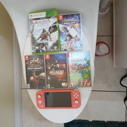 New Condition NINTENDO SWITCH With 4 games and  one bonus.