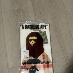Bape White burberry tee