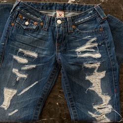 True Religion Distressed Denim Jeans