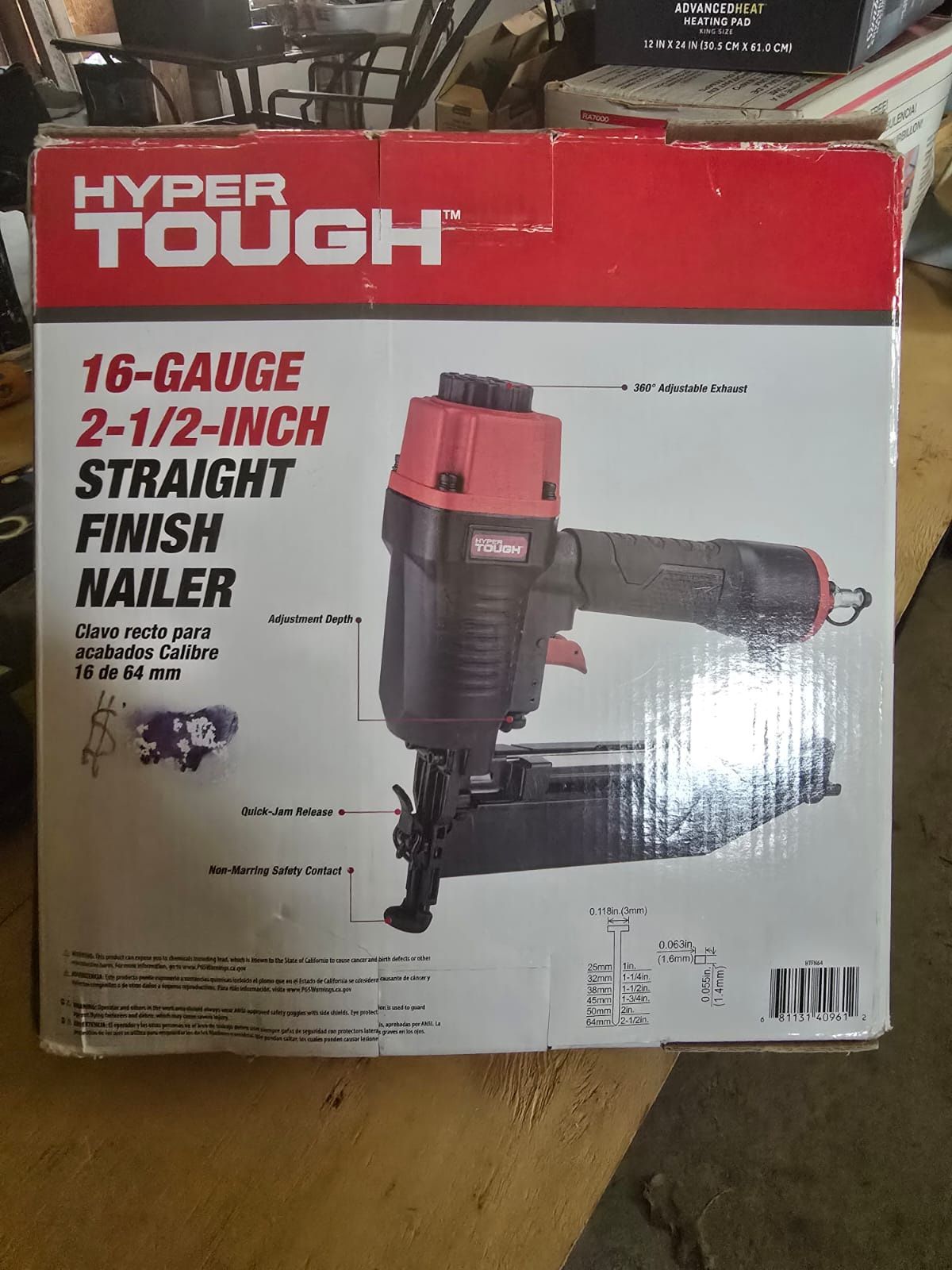 Hyper Tough Brand 2-1/2 Inch Nail Gun