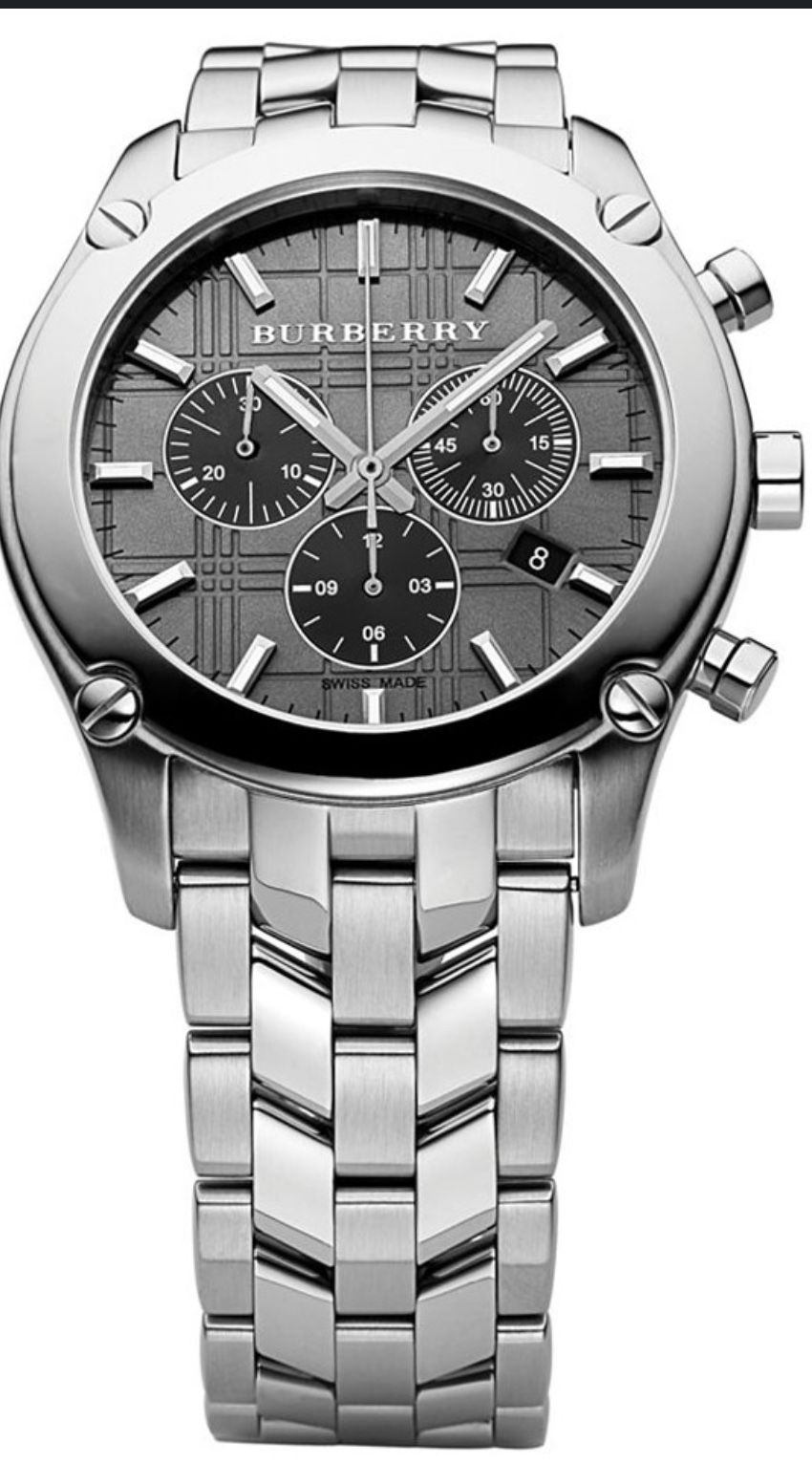 Burberry Round Check Chronograph Men's Watch