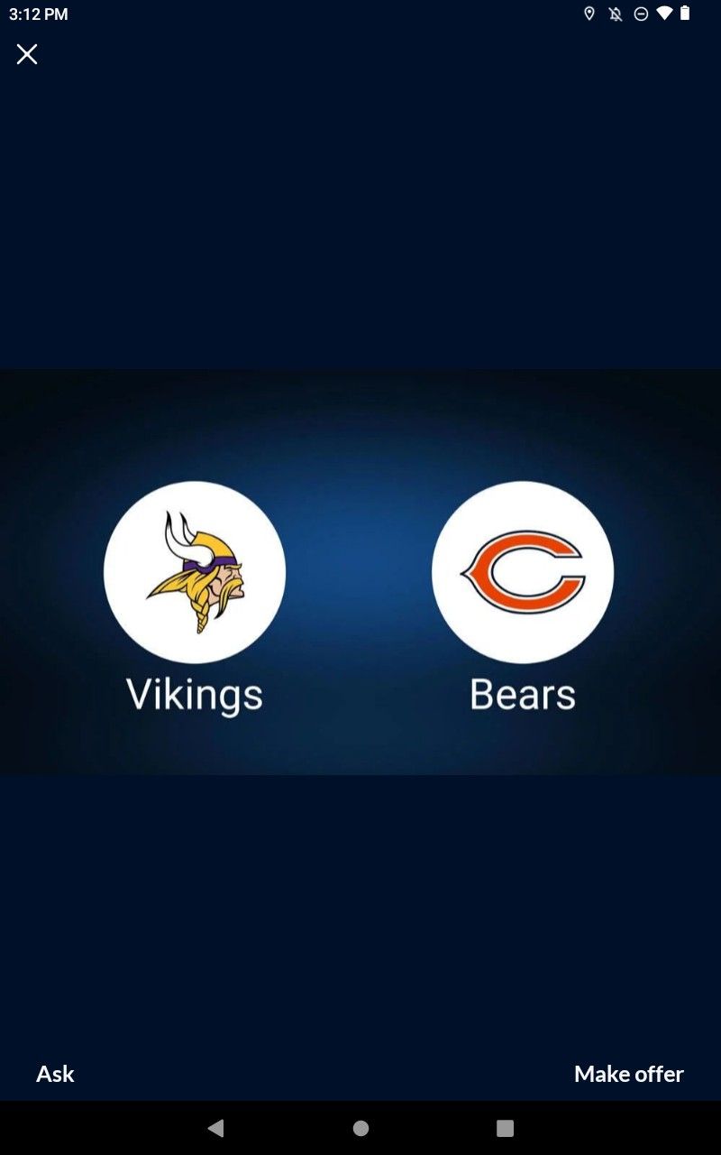 Vikings Vs Bears Tickets (4)