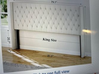 Upholstered king size bed headboard