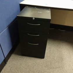 Under Desk Black Metal Cabinet