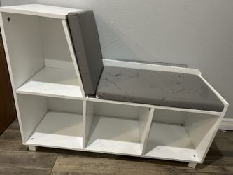 Kids Bench With Shelves