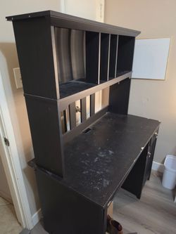 Small desk with book cabinets