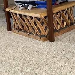 Weaved Deerskin Small Coffee Table 