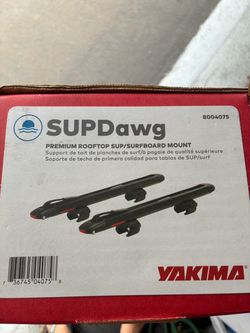 Yakima SUP dawg surfboard rack.