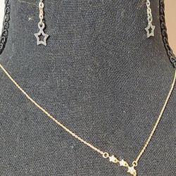 Stars Necklace And Earrings Set