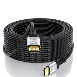 Soonsoonic 4K HDMI Cable 50Ft | High Speed HDMI 2.0 Cable 4K@60Hz 2K 1080P 3D ARC Ethernet HDMI Cord