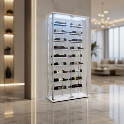 GLASS WINE STORAGE CABINET - LED’s 🤩 CHROME