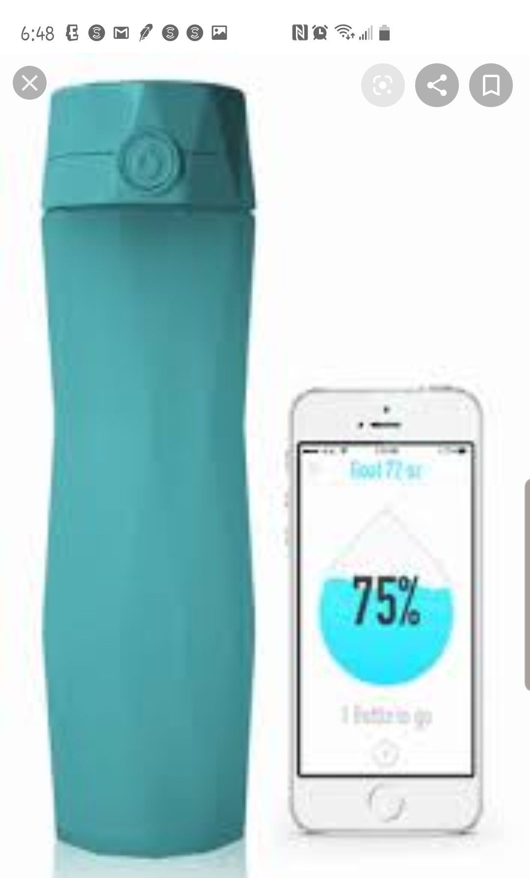 Hydrate spark 2.0 Bluetooth water bottle