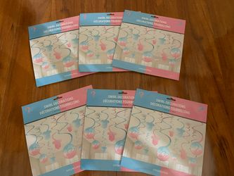 6 Swirl Decoration Gender Reveal