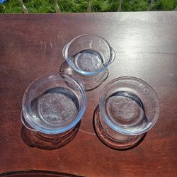 Anchor Hocking Philbe pattern bowls, sapphire blue