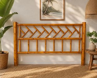 Rustic Solid Wood King Headboard 84”W × 47”H