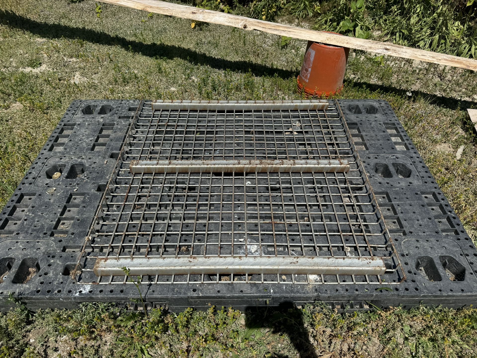 1/4” Welded Wire Steel Mesh Grating 43 1/4 X 44 1/4 With 2” C Channel
