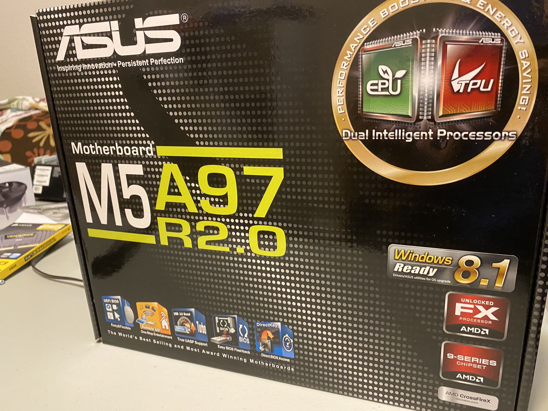 Gaming computer CPU and motherboard Amd Fx-8350, asus m5 A97 motherboard, and ram