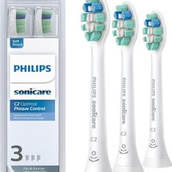 Philips Sonicare Genuine C2 Optimal Plaque Control Toothbrush Heads, 3 Brush