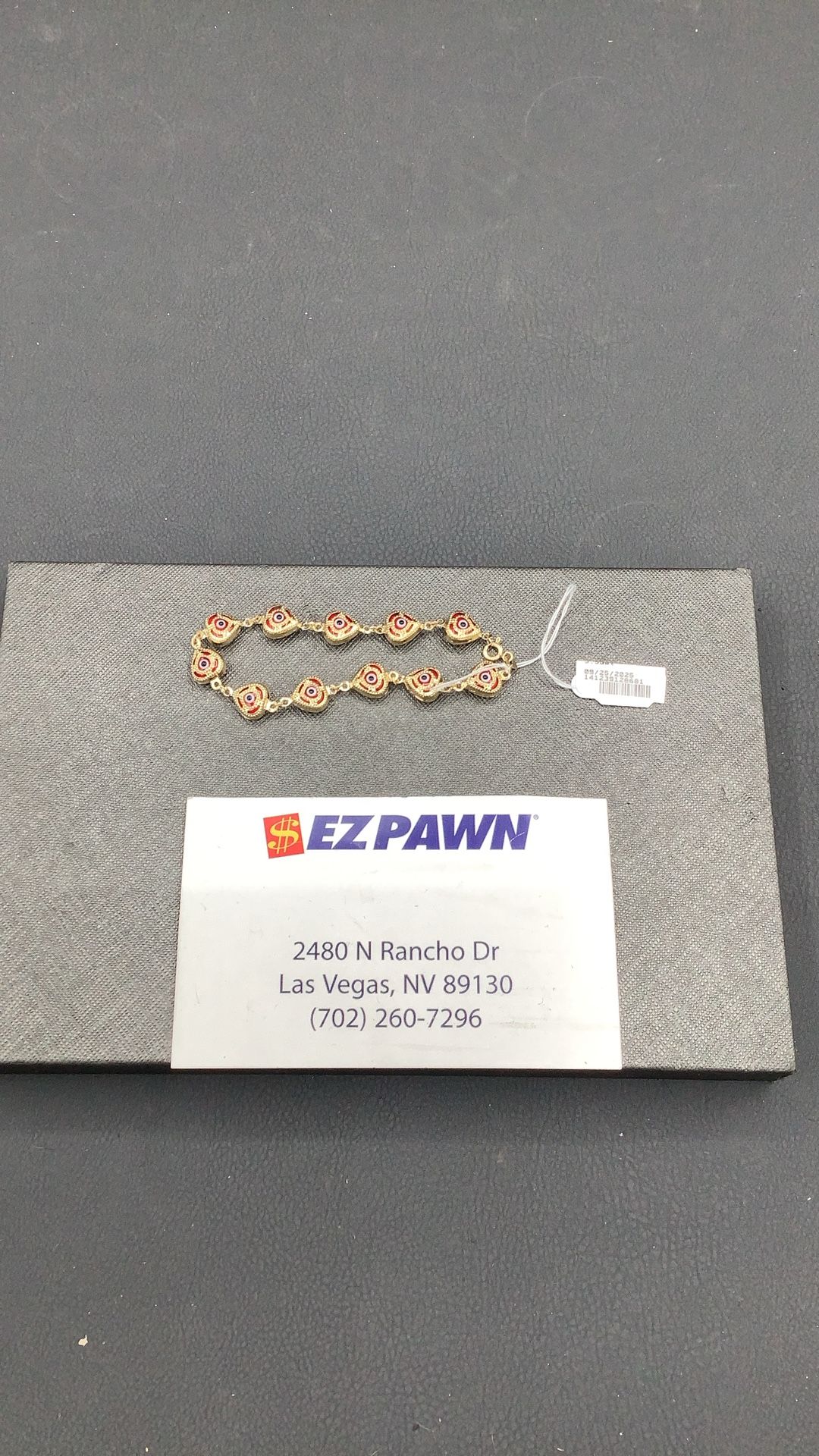 14kt Evil Eye Heart Bracelet