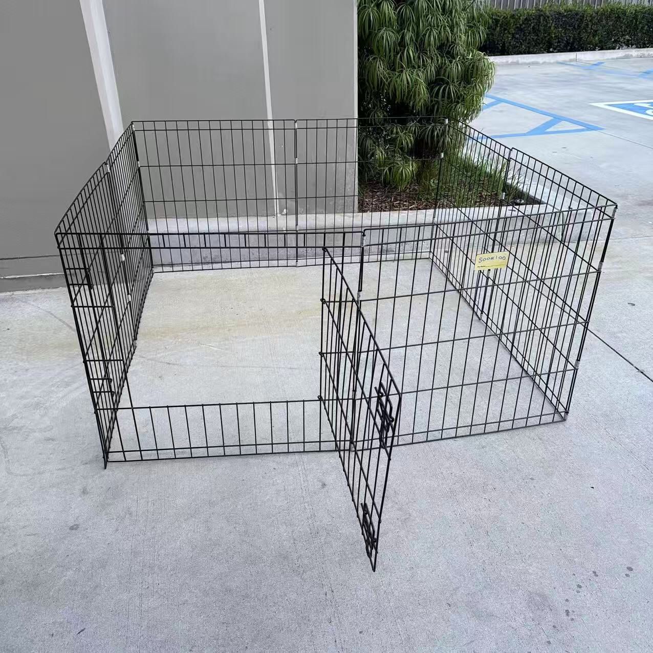 New In Box 24x24 Inch Tall x 8 Panels Mesh Metal Wire Exercise Dog Pet Cage Playoen Fence Kennel