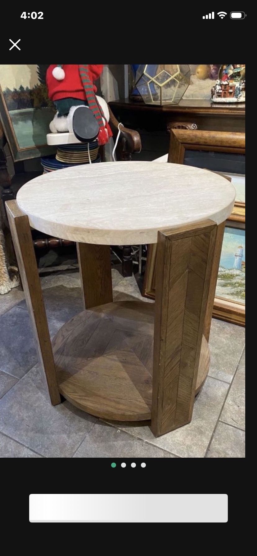 Theodore Alexander Marble Top Beautiful Side Table 24 Wide 26 Tall