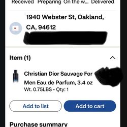 Christian Dior Sauvage Eau De Parfum