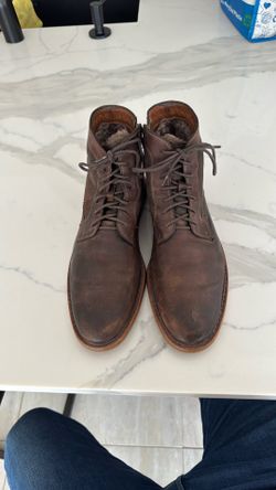 Dark Brown Leather Semi- BOOTS (size 11 1/2M/Man)
