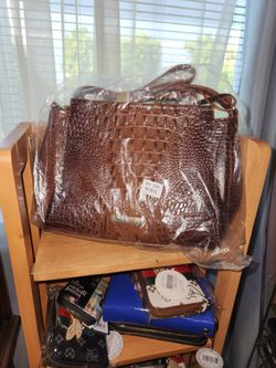 Brown Embossed Tote