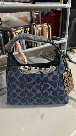 Coach Signature Hobo Bag Navy Blue