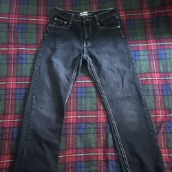 Street Rules Black Jeans swhite stitching