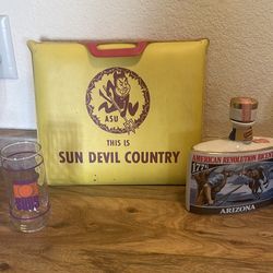 🔥 Calling Collectors – Vintage 1972 ASU Sun Devils Decanter + Pepsi Bottles + 24K Gold Brooks Decanter 🔥 $350 OBO
