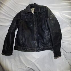 Lg Tom Tailor Leather Jacket 
