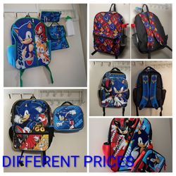 Sonic backpack different prices