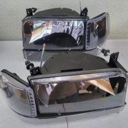 92-96 Ford F150 F250 F350 92-96 Bronco Headlights Luces Micas Calaveras Faros Faroles Focos Headlamps 
